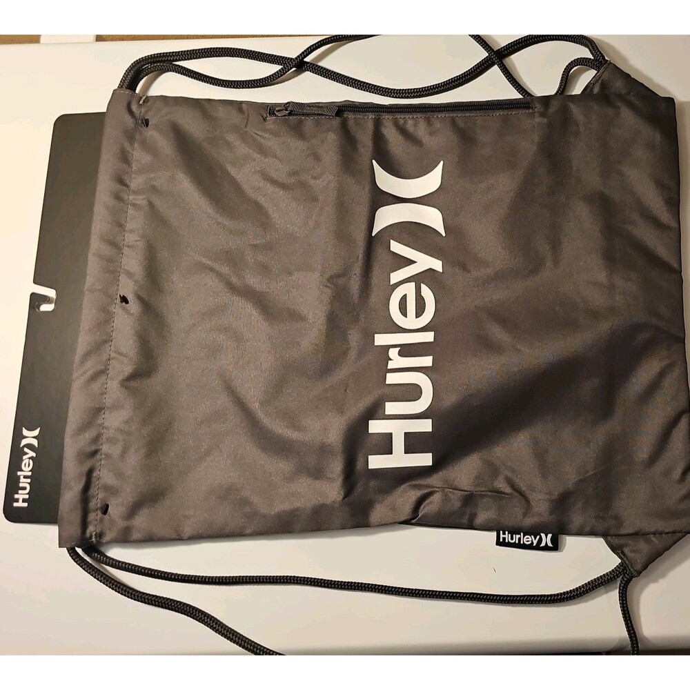 New Hurley Honor Roll Printed Cinch Sack Drawstring Beach Pool Gym Bag